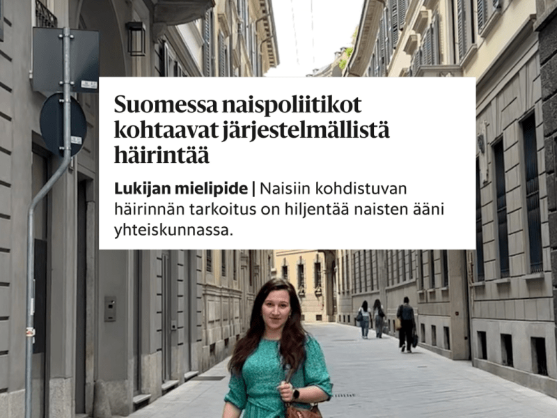 Naiset yritetään pelotella pois&nbsp;politiikasta